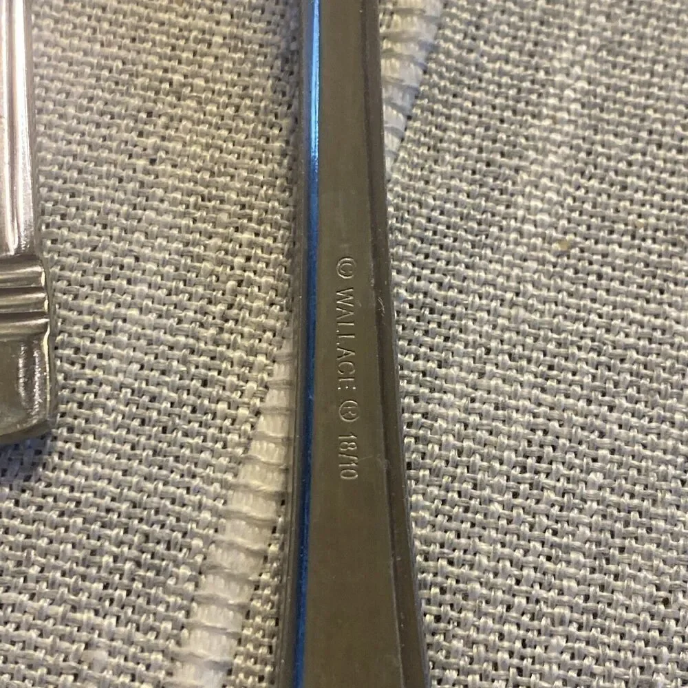 Wallace Zenith Frost Stainless Flatware TEASPOONS 6-3/8